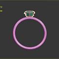 Silver Ring With Green Gemstone Elegant Design For Daily Use