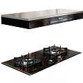 Modern Kitchen Appliances With Range Hood and Gas Stove for Home Cooking