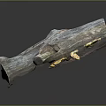 Natural Wood And Stone Decorative Sculpture With Organic Texture And Artistic Details