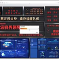Red Banners With Core Socialist Values And Data Dashboard Monitoring Charts