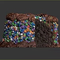 Delicious Chocolate Cake With Rich Chocolate Frosting And Colorful Sprinkles Sliced