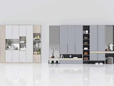 Modern Shoe Cabinet Storage Cabinet Entrance Storage Cabinet Wine Cabinet Average Storage Cabinet Bookcase Display Cabinet 3d model