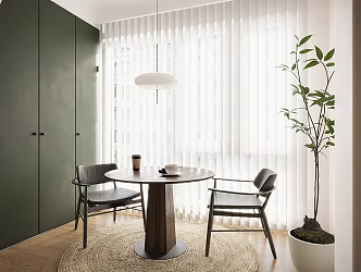 Modern Dining Table and Chair Combination 3d model