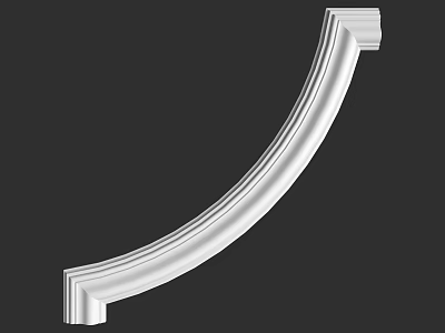 White Curved Corner Molding Decorative Architectural Trim For Interior Design Home Accent 3d model