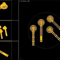 Elegant Living Products Cabinet Knobs in Gold Silver Black and Brown Metal Materials for Furniture