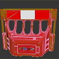 Red Plastic Construction Safety Barrier With White Label And Safe Site Text