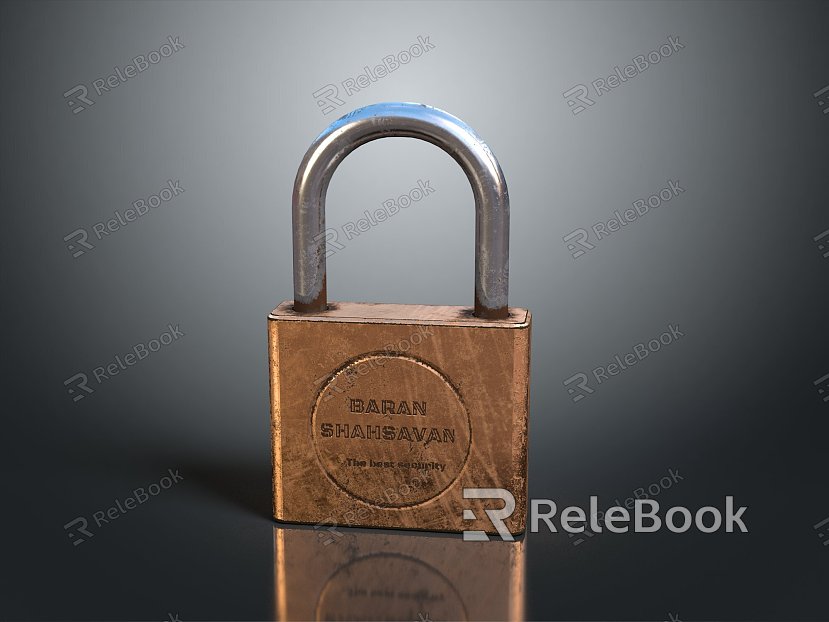 Lock combination lock metal lock antique lock old lock tools hardware tools processing tools furniture model