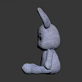 Light Blue Handmade Knitted Rabbit Doll Home Decor Furniture Accessory
