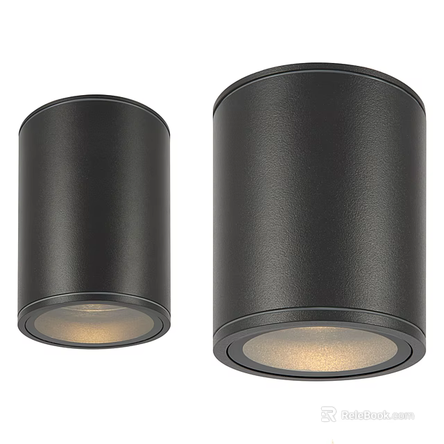Black Modern Recessed Downlights With Sleek Design And Warm Indoor Illumination 3d model 