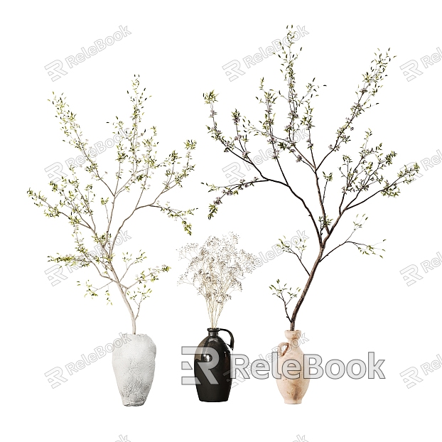 Green Plant Vase model