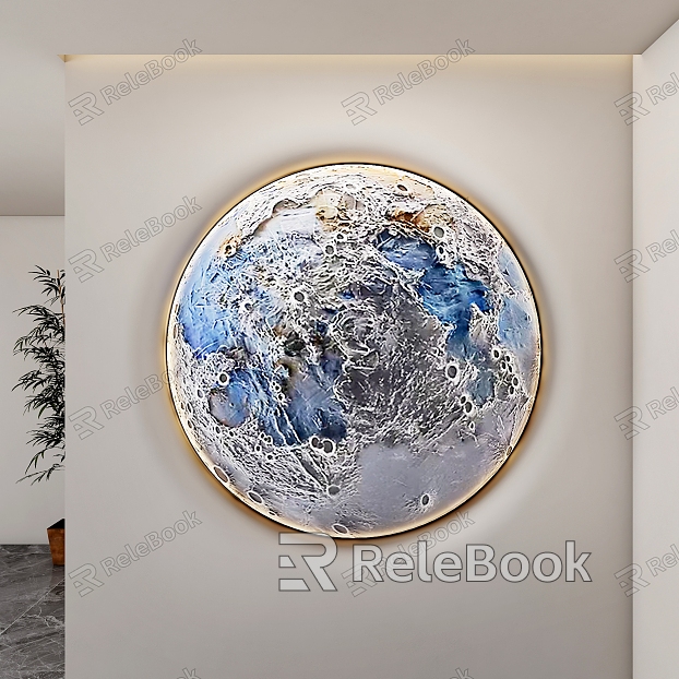 Moon Lamp Moon Wall Lamp House Silent Wind Moon Lamp House Silent Wind Background Wall Cream Wind Moon Wall Lamp Decorative Lamp model