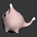 Cute Pink Cat Shaped Piggy Bank With White Ears Black Eyes And Whiskers