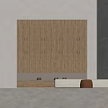 Wooden Storage Cabinet With Multiple Doors And Open Compartments Near Beige Bench And Brown Stool