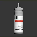 Essential Daily Necessities Silver Bottle With White Label Red Emergency Use Section And Epinephrine Label 3d model