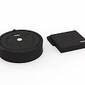 Smart Robot Vacuum Cleaner With Charging Dock Black Design For Efficient Home Cleaning 3d model