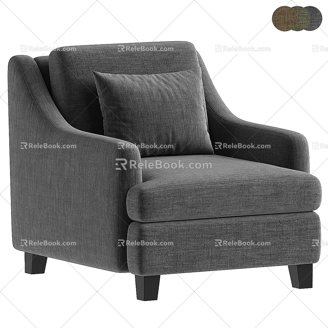 Single sofa 3d model