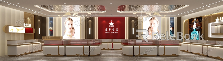 Light Luxury Jewelry Store Suihua Gold Store model