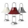 Outdoor Lamps With Bell Shaped Shades In White Red Silver And Metal Bases