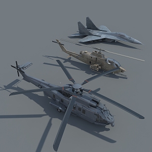 Modern Helicopter Military Vehicle 3d model