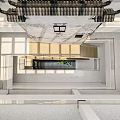 Modern Architectural Interior Design With Wooden Grilles Staircase Textured Wall And Windows