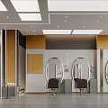 Modern Luxury Beauty Hair Salon Interior Design With Professional Styling Chairs And Elegant Lighted Mirrors