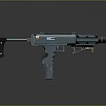 Modern Tactical Submachine Gun With Black Finish Scope Barrel And Ergonomic Grip Design