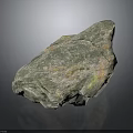 Natural Rock With Green And Brown Surface Texture On Dark Background