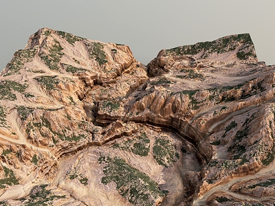 Terrain Mountains Canyon Mountain Geopark Valley Barren Hill 3d model