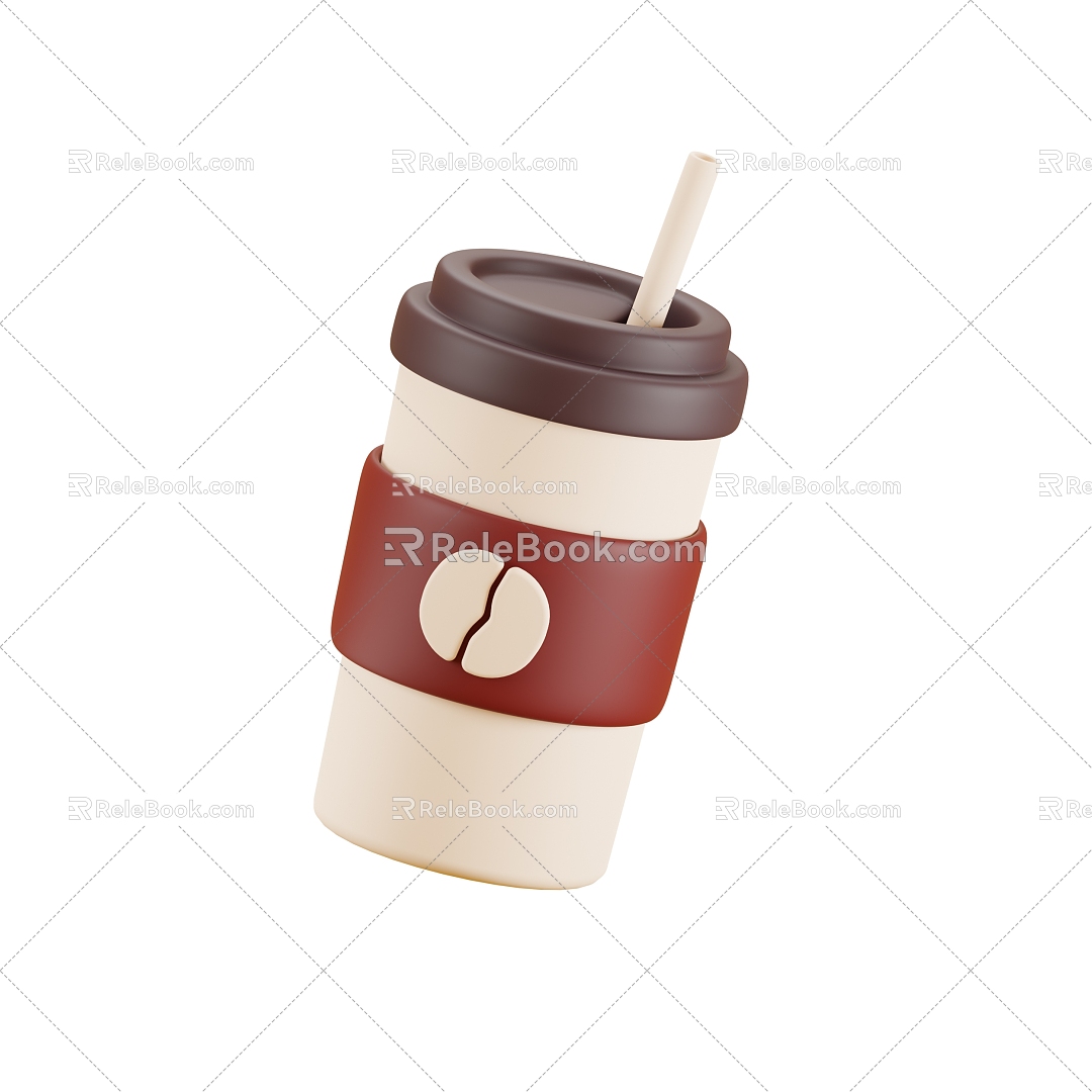 Modern Coffee Drink Cartoon Coffee Drink 3d model