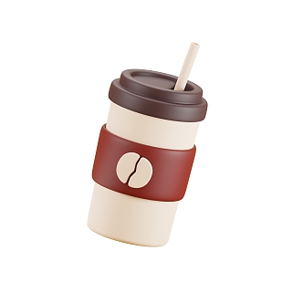 Modern Coffee Drink Cartoon Coffee Drink 3d model