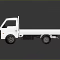 White Small Truck With Open Bed Cab And Roof Rack Design