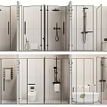 Modern Shower Sauna Interior Design With Glass Enclosures Tiled Walls And Fixtures