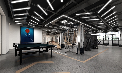 INDUSTRIAL LOFT GYM 3d model