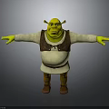 Shrek Character With Green Skin Outstretched Arms Brown Vest And Boots