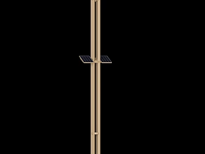Modern Outdoor Light Pole With Solar Panel For Garden And Pathway Lighting 3d model