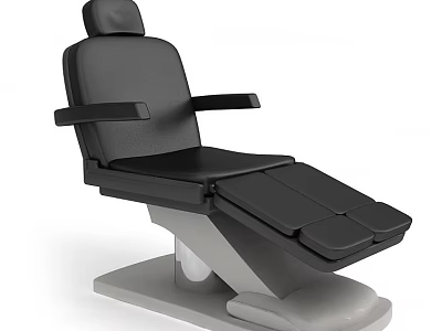 Modern Black Leather Massage Chair With Ergonomic Design And Adjustable Features 3d model