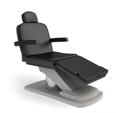 Modern Black Leather Massage Chair With Ergonomic Design And Adjustable Features 3d model