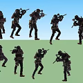 Characters Special Forces 3d model