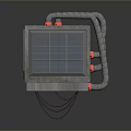 Industrial Ventilation Equipment with Metal Casing Grille Structure Red Knobs and Pipes