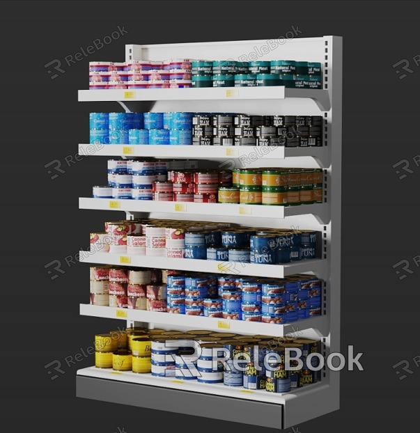 modern shelf supermarket shelf model