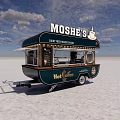 MOSHE'S Stylish Coffee Cart With Open Counter And The Real Coffee Sign
