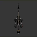 Mechanical Creature Character With Multi Limb Structure Black Orange Accents Robotic Joints And Clawed Feet