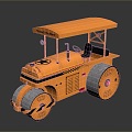 Asphalt paver paver road roller asphalt paver road car asphalt car 3d model