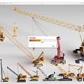 Other Model Cranes Including Tower Mobile And Construction Types In Colors 3d model