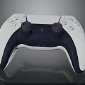 Wireless Game Controller White And Navy Blue With Dual Joysticks And Action Buttons