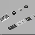 Modern Recessed Downlights and Spotlights with White and Black Home Lighting Designs