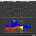 Wireframe Train Running Animation Scene High-speed Railway Fuxing Train City Railway Bridge Running Train Wireframe City Virtual City Wireframe 3d model