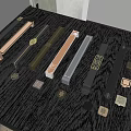Door Handle Wardrobe Handle Metal Handle Component Hardware Handle Cabinet Door Handle 3d model