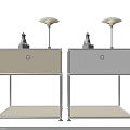 Modern Bedside Tables With Metal Frame Drawer Different Colors And Table Lamps