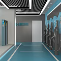Modern Electric Vehicle Charging Station Interior With Multiple Charging Piles And Equipment